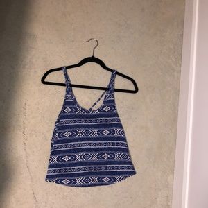 Forever 21 blue and white tank top